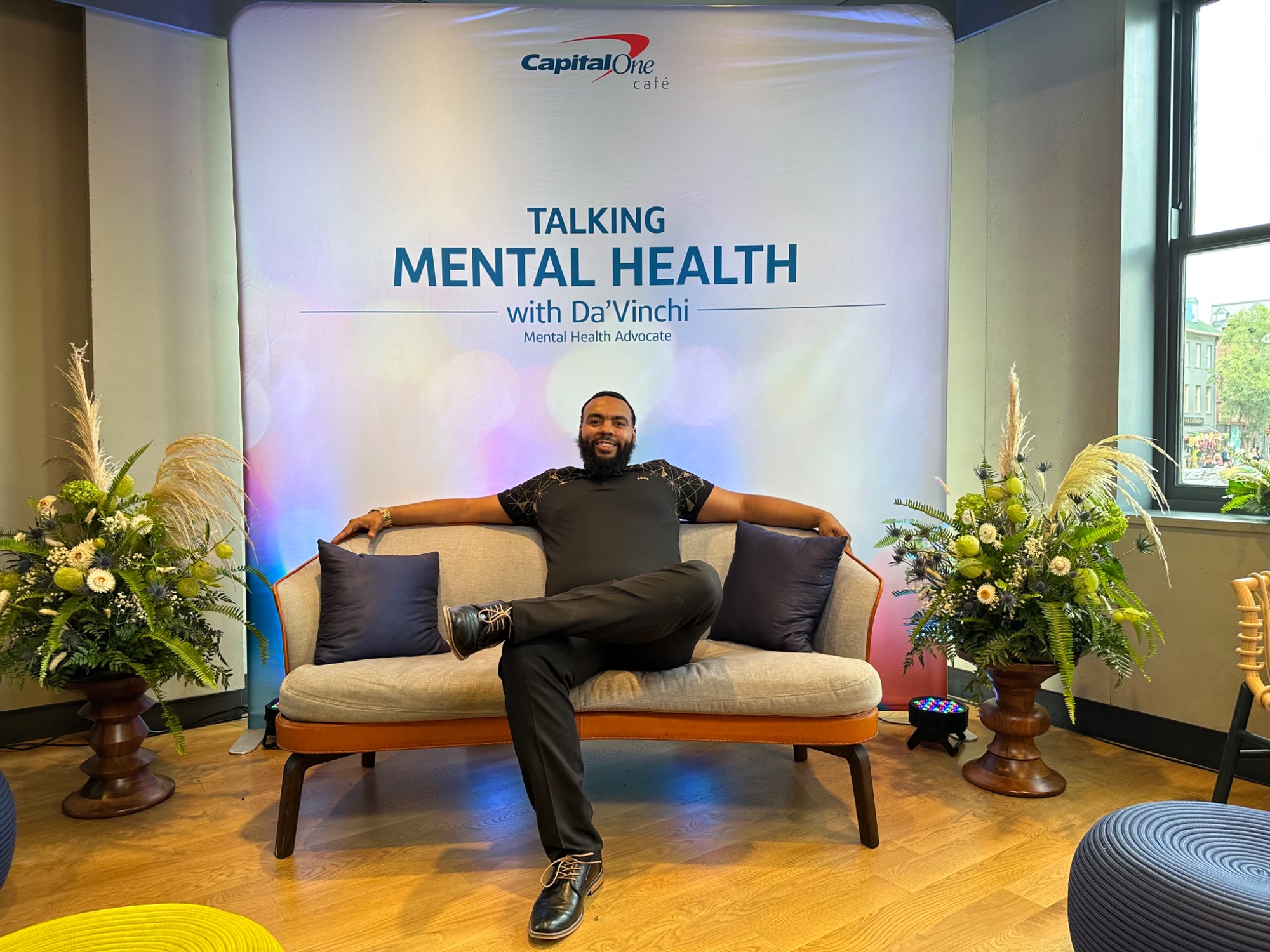 Jaytee Miller at the Capital One Cafe "Talking Mental Health" event
